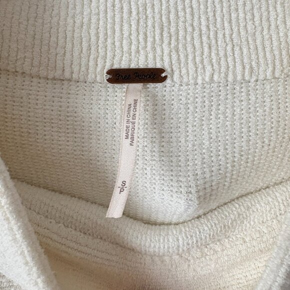 Free People Ottoman Slouchy Tunic Sweater Top Ecru White Size Small - Picture 7 of 10